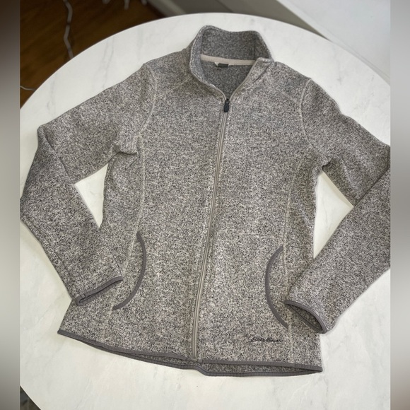 Eddie Bauer Women’s Grey Full Zip Up Jacket Size Medium - Picture 3 of 5